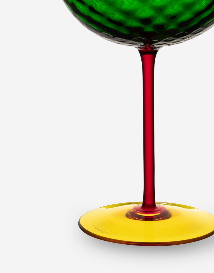 Murano Turquoise Wine Glass, Set of 2