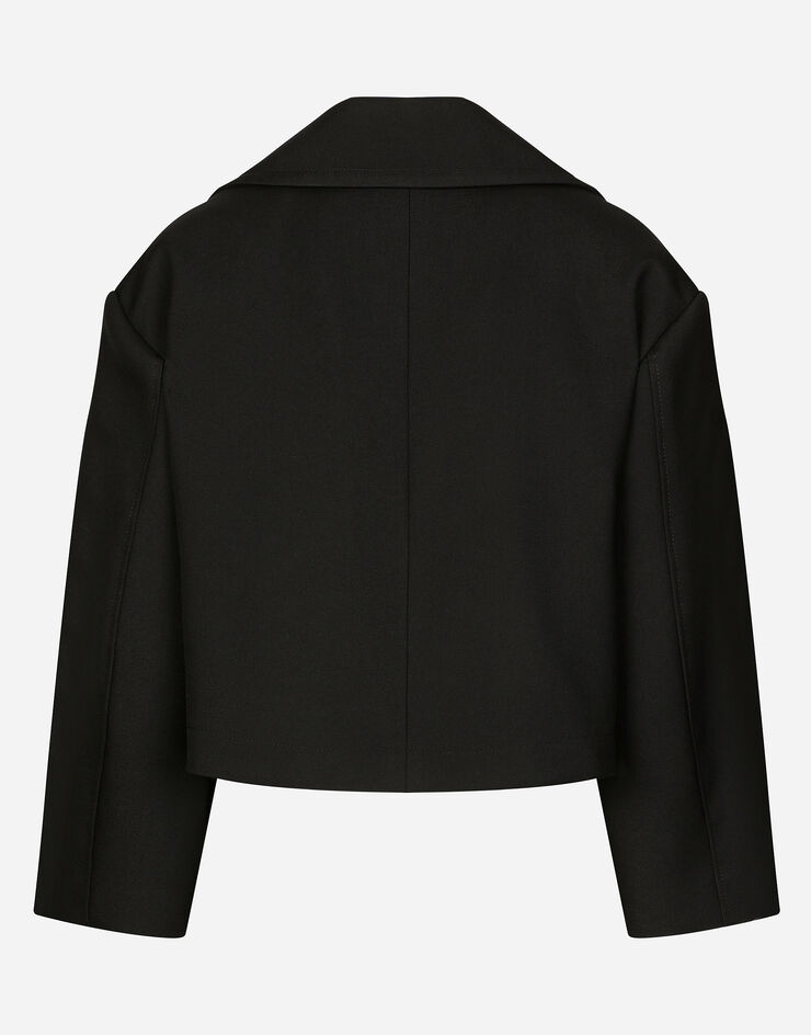 Dolce & Gabbana Short oversize wool gabardine jacket ブラック F9R82TFU272