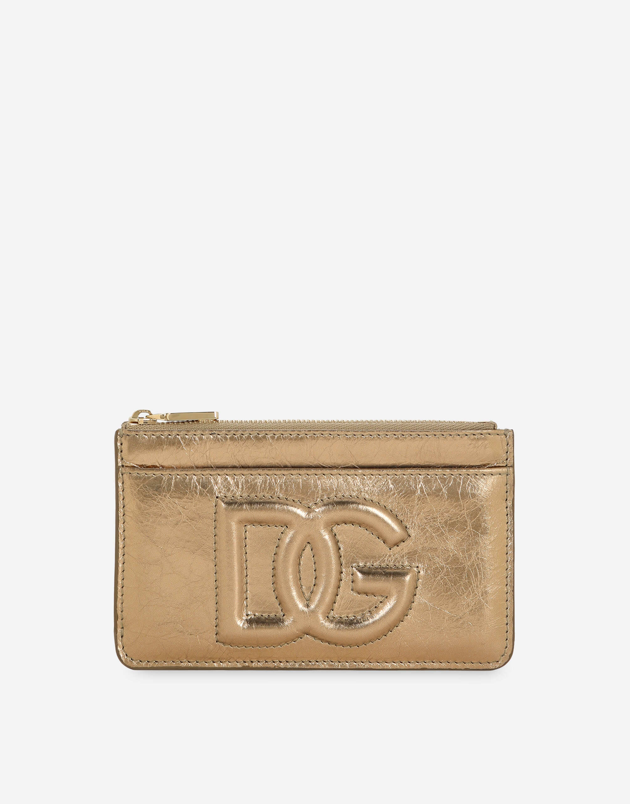 Dolce&Gabbana Medium DG Logo card holder female Gold