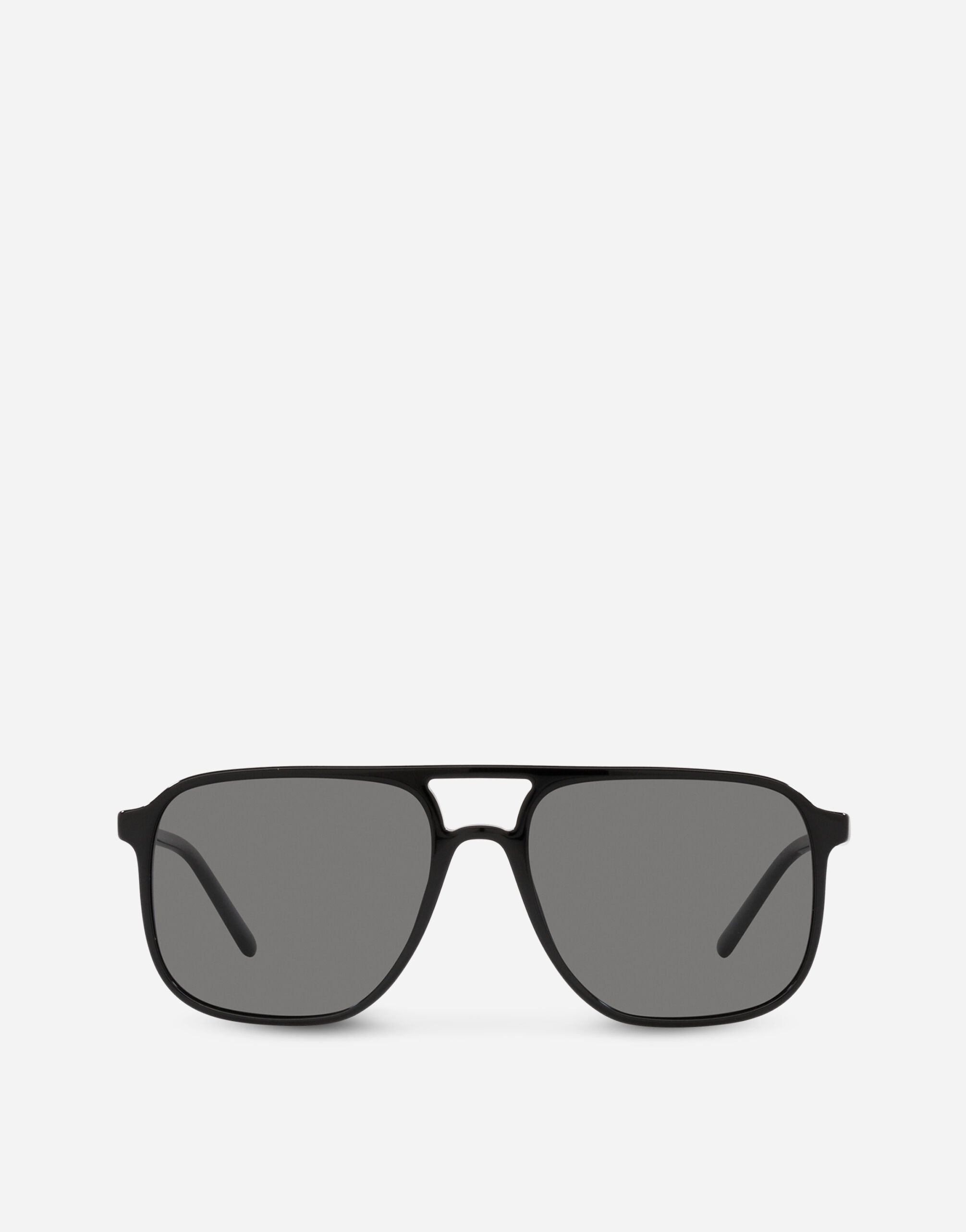 Dolce & Gabbana نظارة شمسية Thin profile أسود و ذهبي VG2285VM281