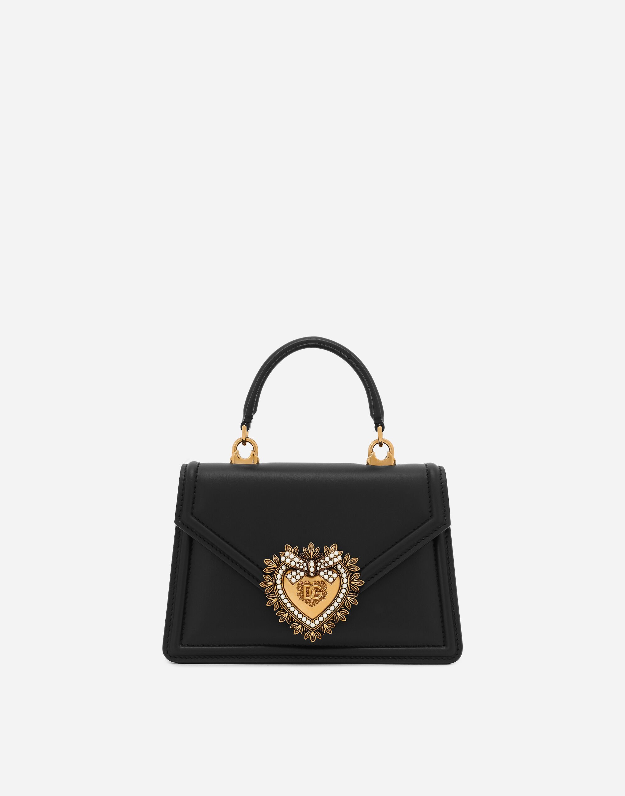 Dolce & Gabbana حقيبة ديفوشن من جلد العجل الناعم أسود BB6711AV893