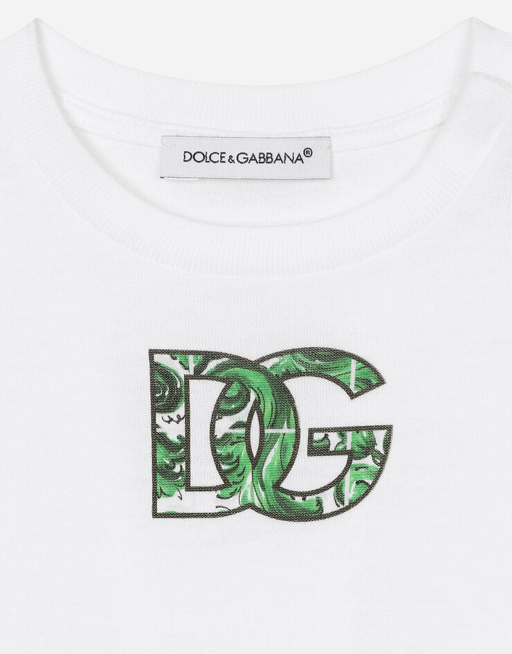 Dolce & Gabbana T-shirt in jersey con logo DG Stampa L1JTEYII7EA