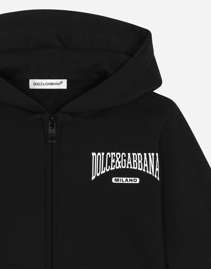 Dolce & Gabbana Sudadera de punto con capucha y logotipo Dolce&Gabbana Negro L1JWJPG7N4M