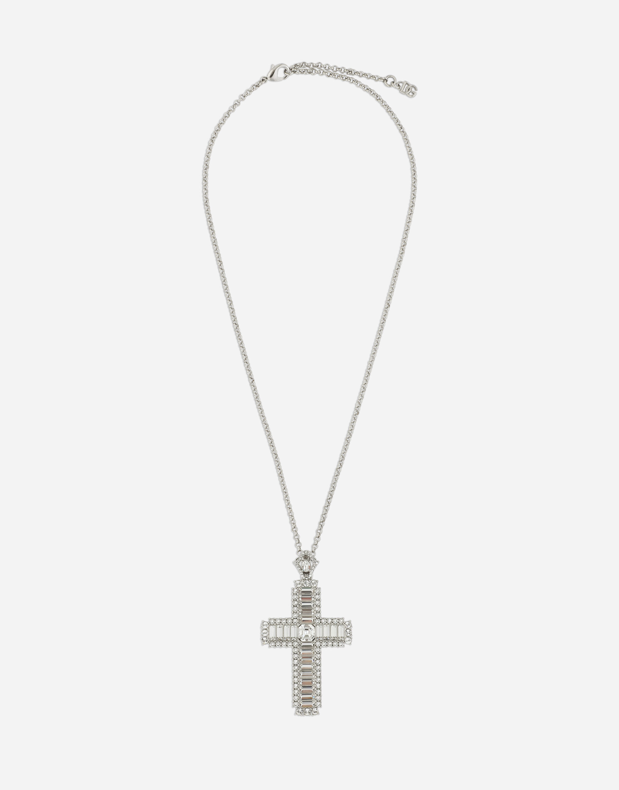 Dolce & Gabbana KIM DOLCE&GABBANA Collier avec croix en strass de cristal Noir BB6002AI413
