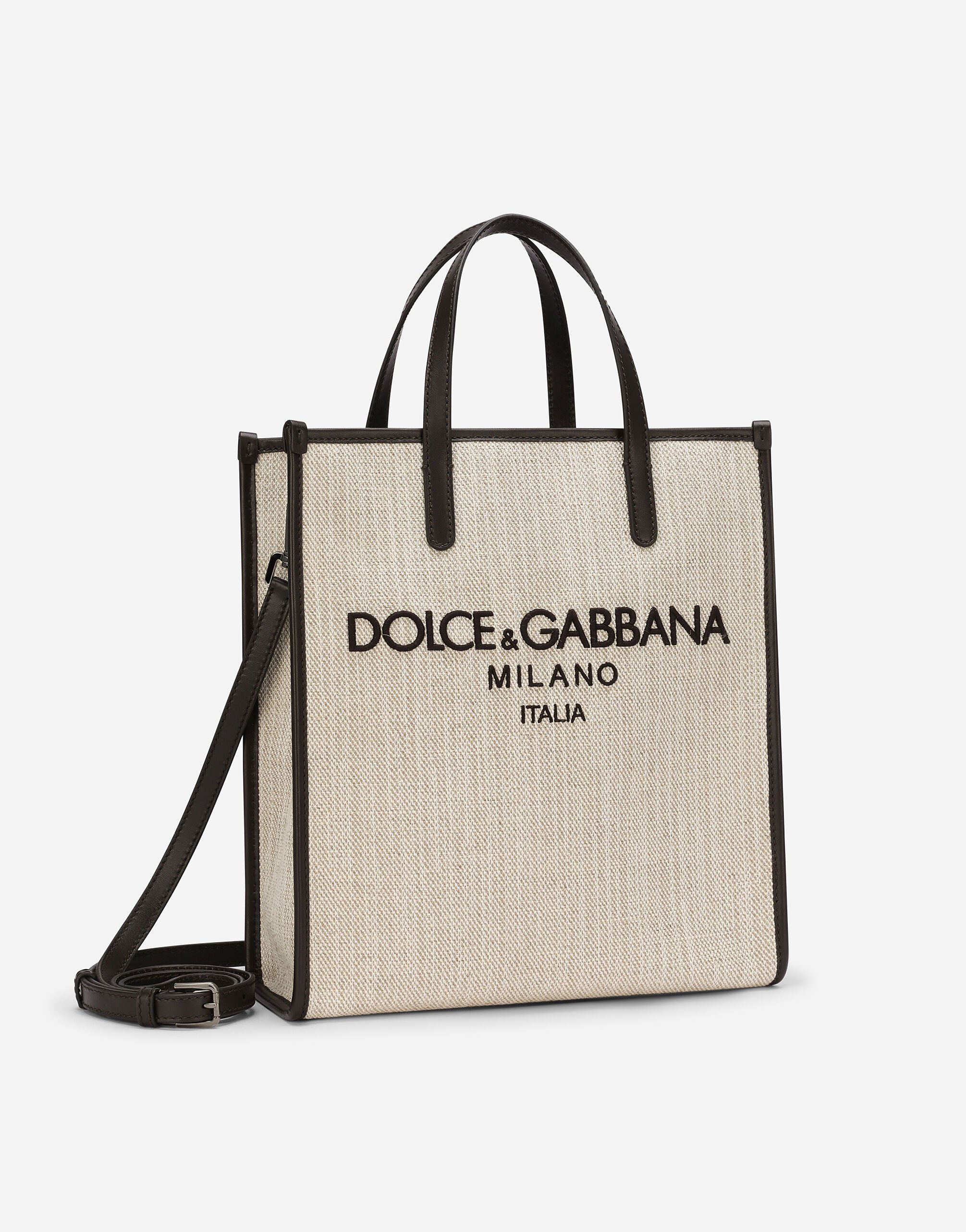 Dolce & Gabbana Small structured canvas shopper Red havana VG4452VP869