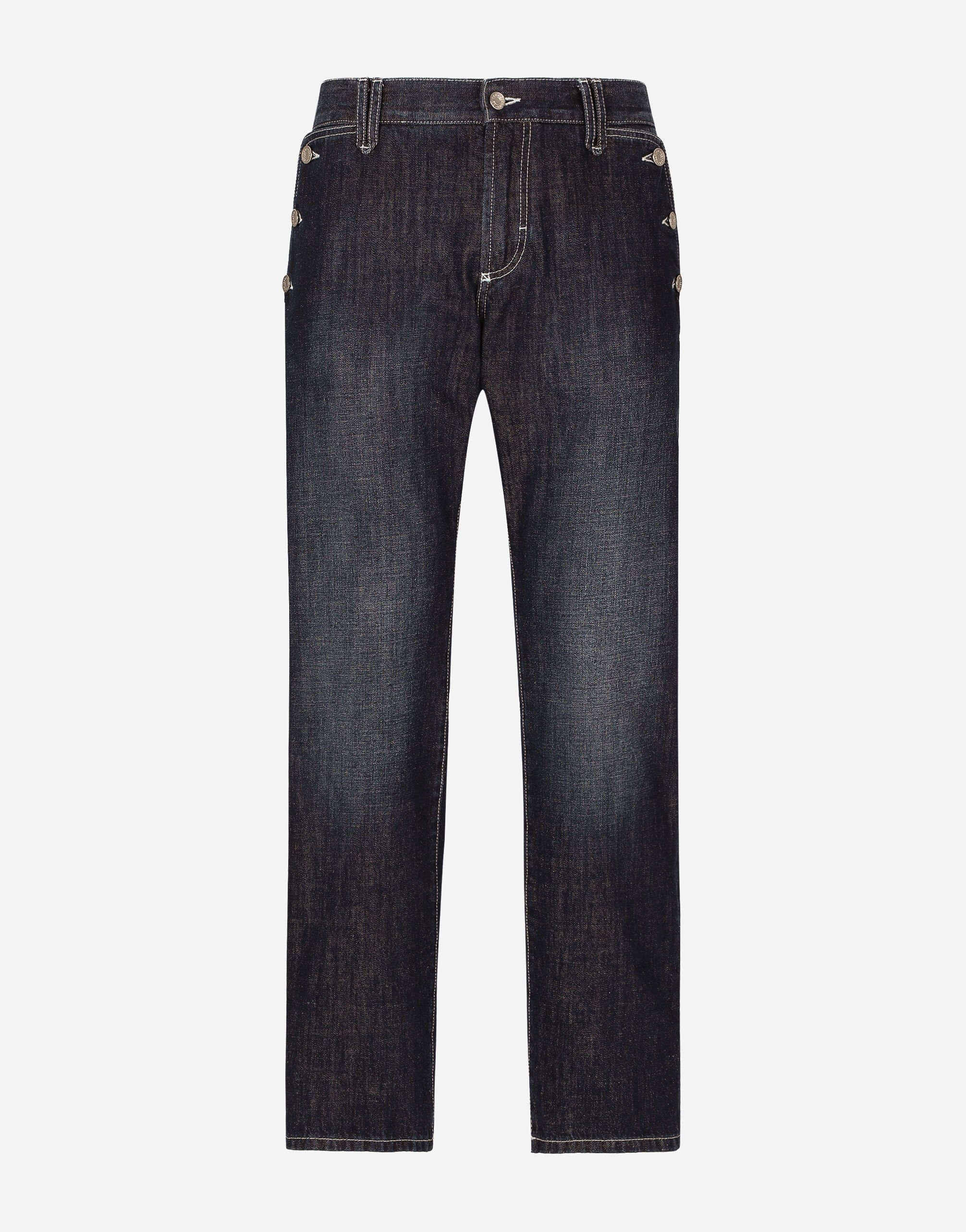 Classic blue denim jeans with sailor-style pocket in Blue for 
