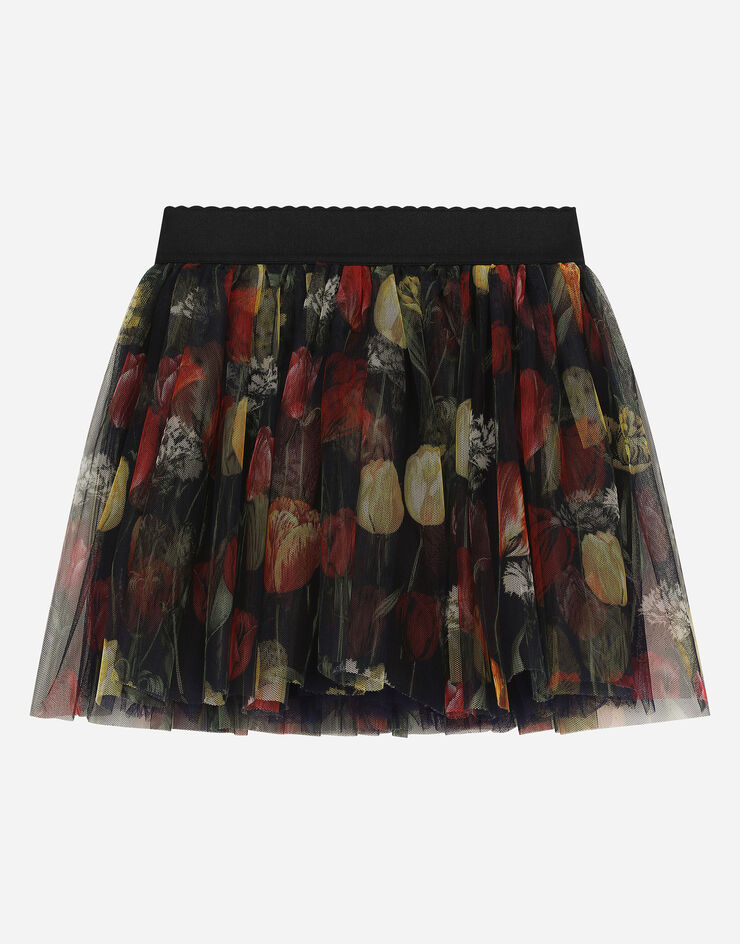 Dolce & Gabbana Tulip-print tulle skirt Print L54I61ISMHB