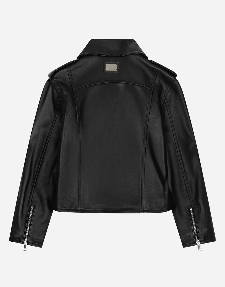 Dolce & Gabbana Lederjacke im Bikerstil Schwarz L52B01G7N0T