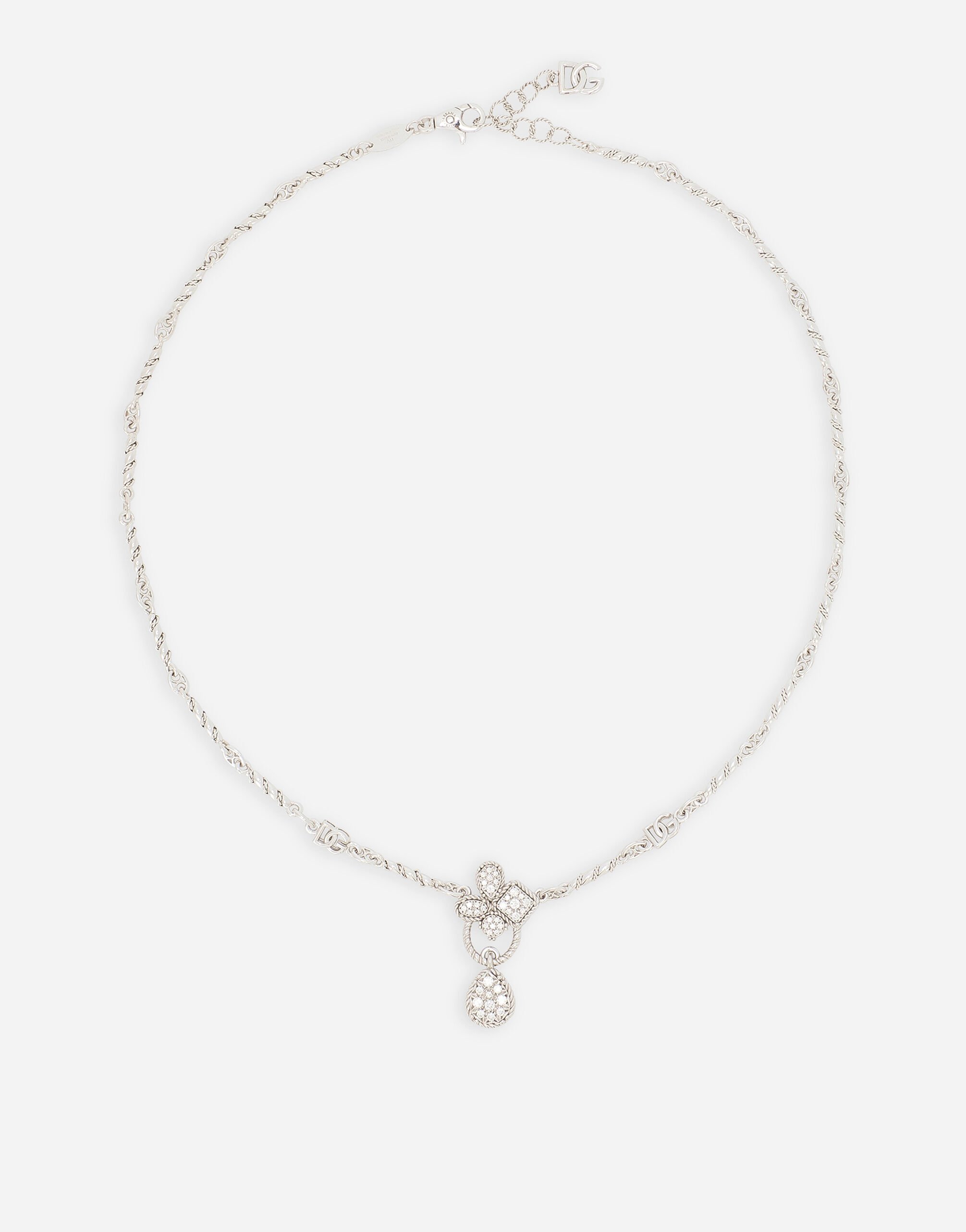 ${brand} Easy Diamond necklace in white gold 18kt and diamonds pavé ${colorDescription} ${masterID}