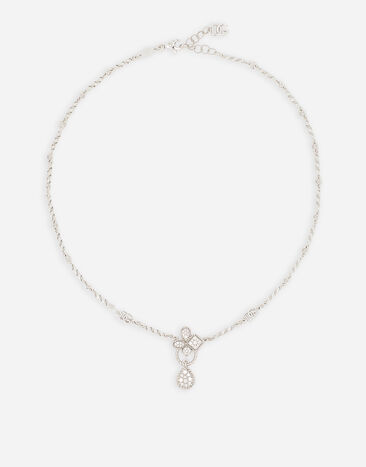 Dolce & Gabbana Collar Easy Diamond en oro blanco de 18 kt con pavé de diamantes Oro Amarillo WALD1GWDPEY