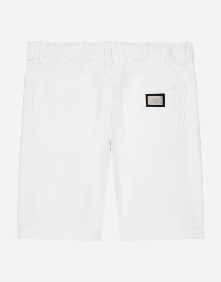 Dolce & Gabbana Bermudas vaqueras de 5 bolsillos con placa con logotipo Multicolor L43Q44LDC66