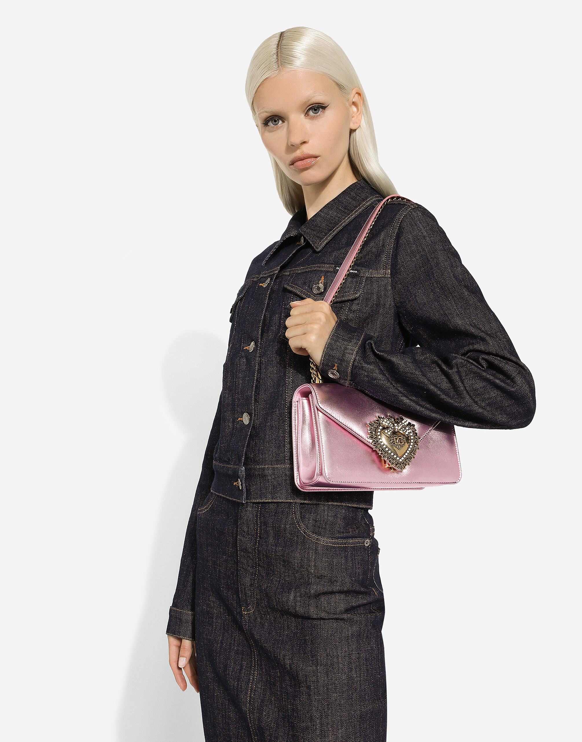 Devotion shoulder bag in Pink for Women | Dolce&Gabbana®
