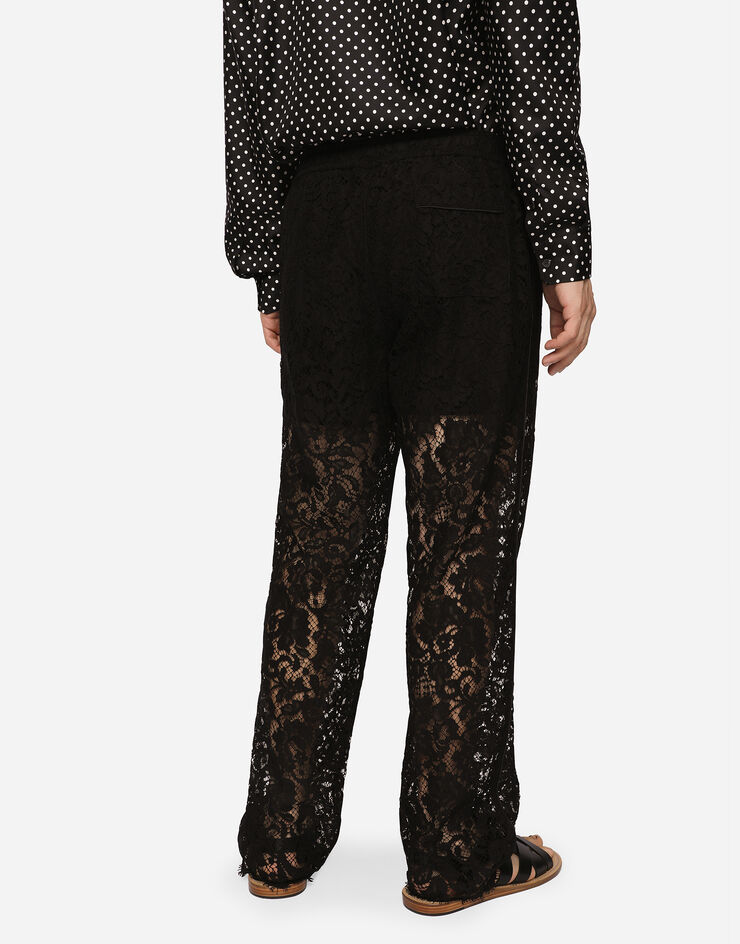 Dolce & Gabbana Lace jogging pants Black GWXRHTHLMEA