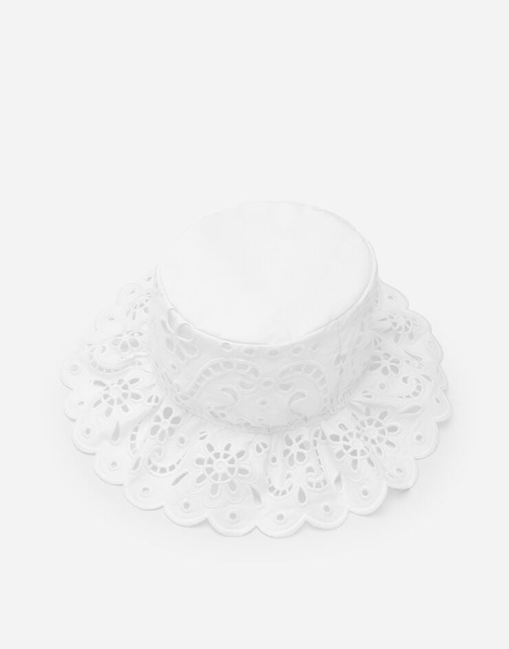 Dolce & Gabbana Cotton broderie anglaise hat White FH655ZGDCK9