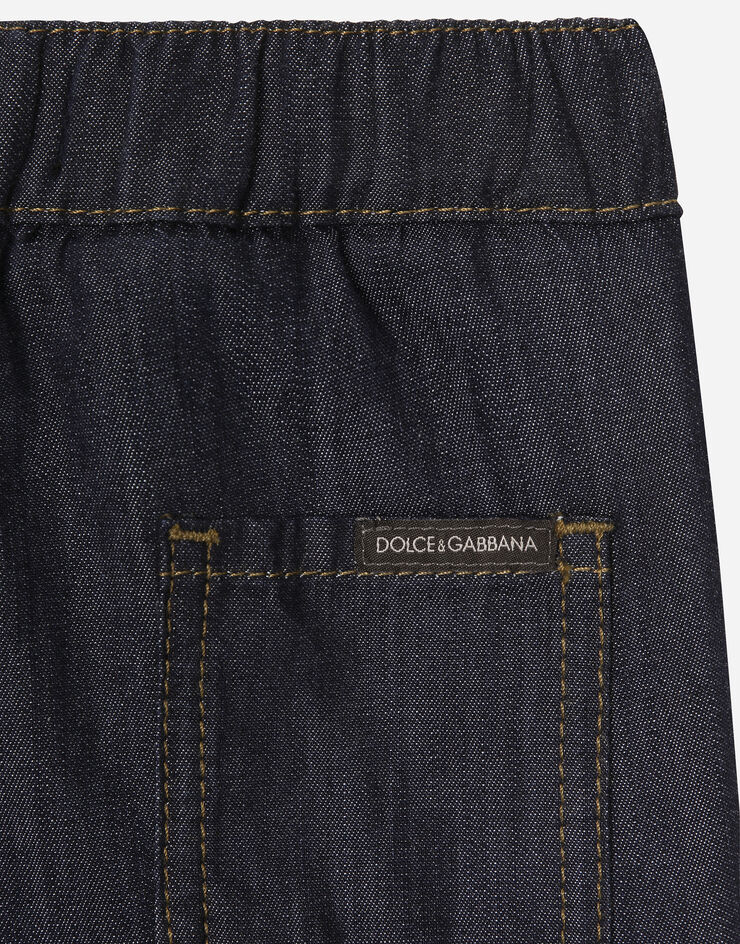 Dolce & Gabbana Bermudas aus Denim mit DG-Logo Mehrfarbig L13Q55LDC60