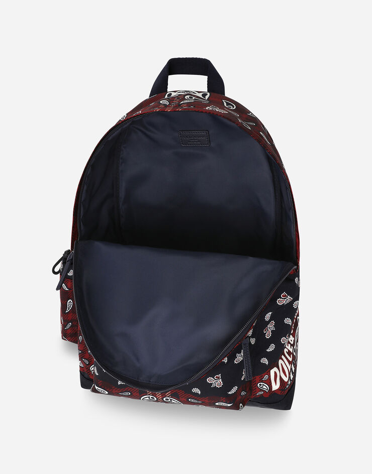 Dolce & Gabbana Rucksack aus Nylon mit Bandana-Print Drucken EM0139AW426