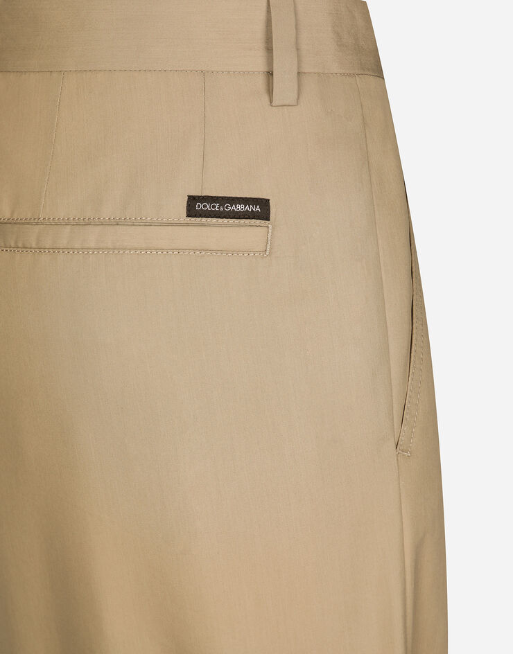 Dolce & Gabbana Cotton poplin pants Beige GV5ZHTFU5SW