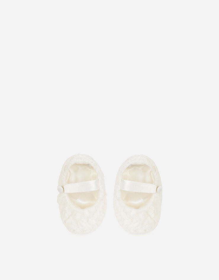 Dolce & Gabbana Chaussures babies en dentelle picot Blanc L0EGC1LA086
