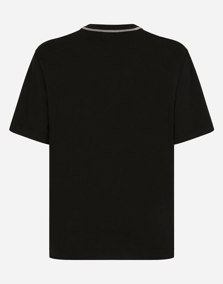 Dolce & Gabbana Camiseta de algodón con logotipo estampado Negro G8PN9TG7NWY