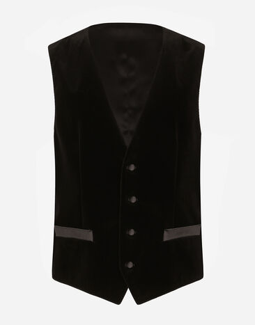 ${brand} Single-breasted velvet vest ${colorDescription} ${masterID}