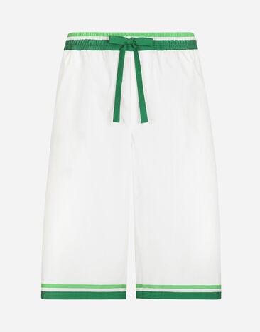 Dolce & Gabbana Poplin jogging shorts with majolica print Print GV37ATFI5JO