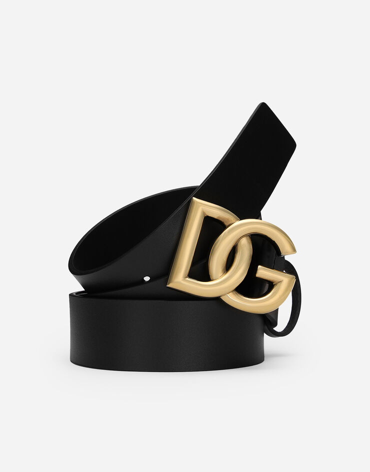 Dolce & Gabbana Lux leather belt with crossover DG logo buckle разноцветный BC4644AX622