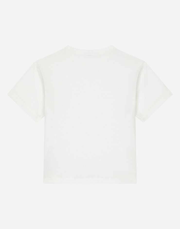 Dolce & Gabbana Camiseta de punto con logotipo DG Blanco L4JTHVG7N0F