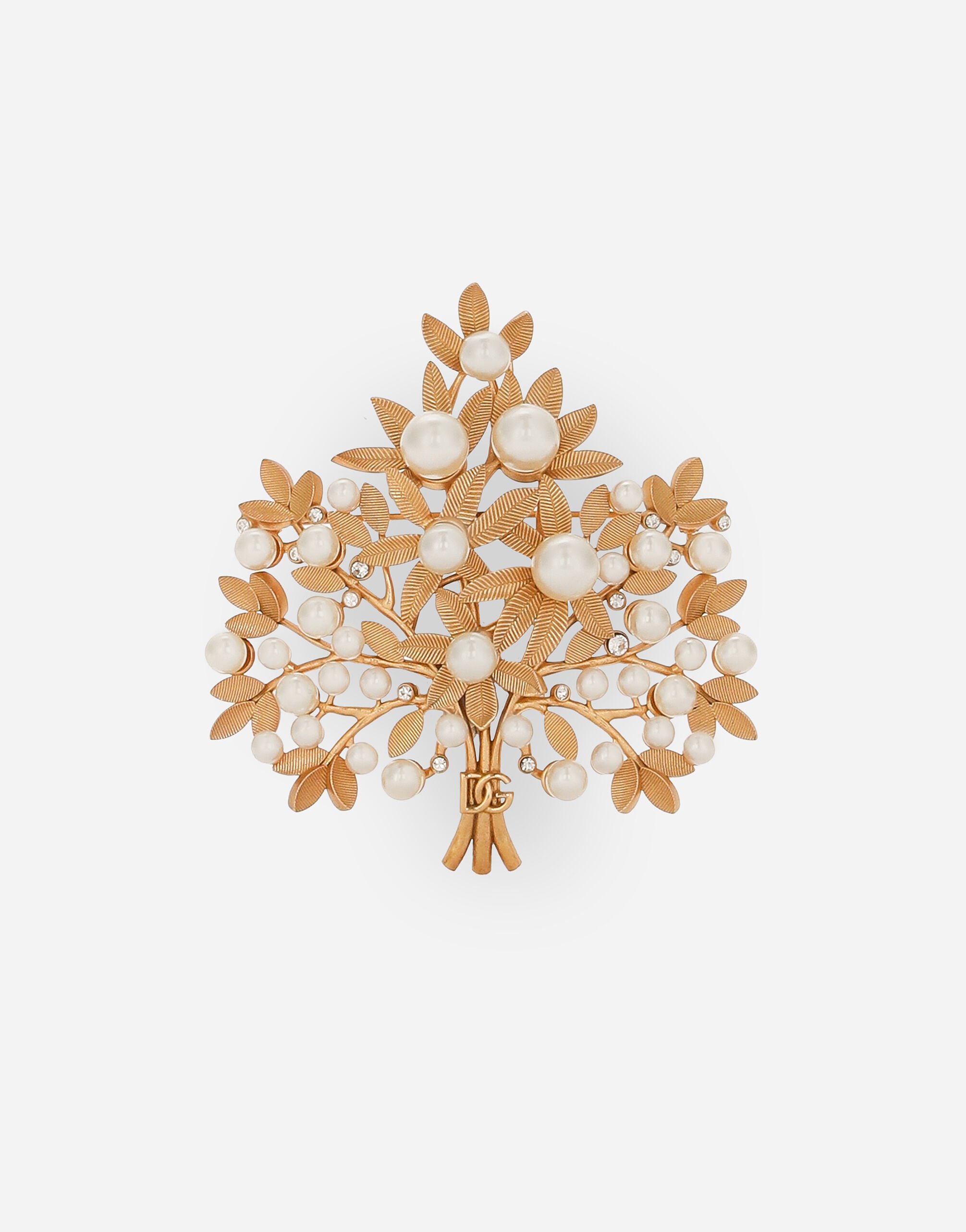 ${brand} Brooch with branches, leaves and DG logo ${colorDescription} ${masterID}