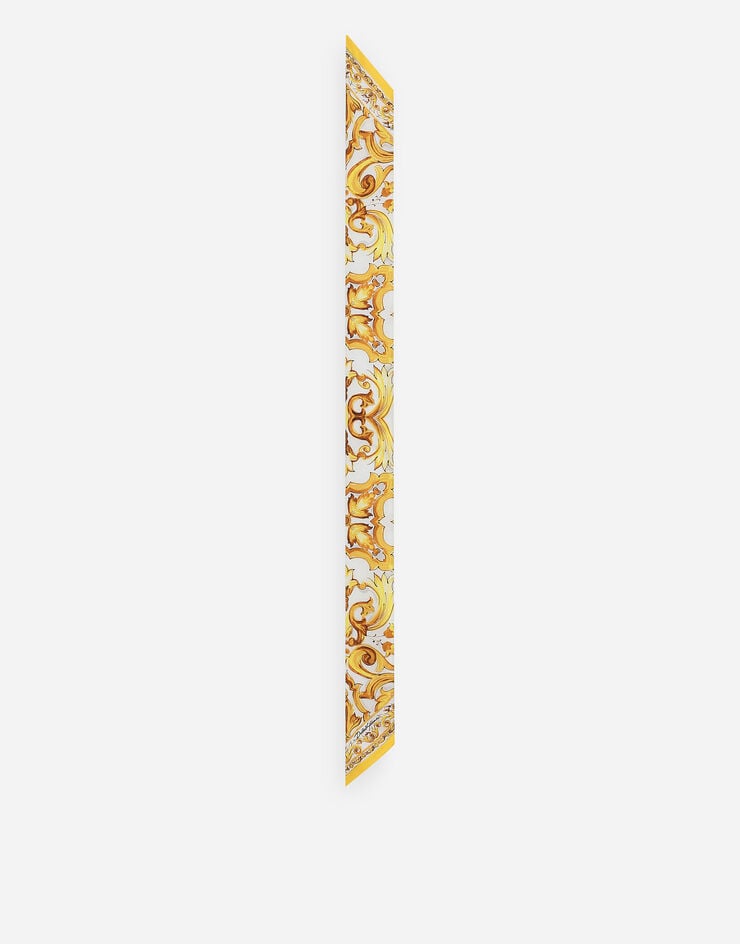 Dolce & Gabbana マヨリカプリント シルクツイル バンドゥスカーフ (6x100) プリ FS215AGDAOY