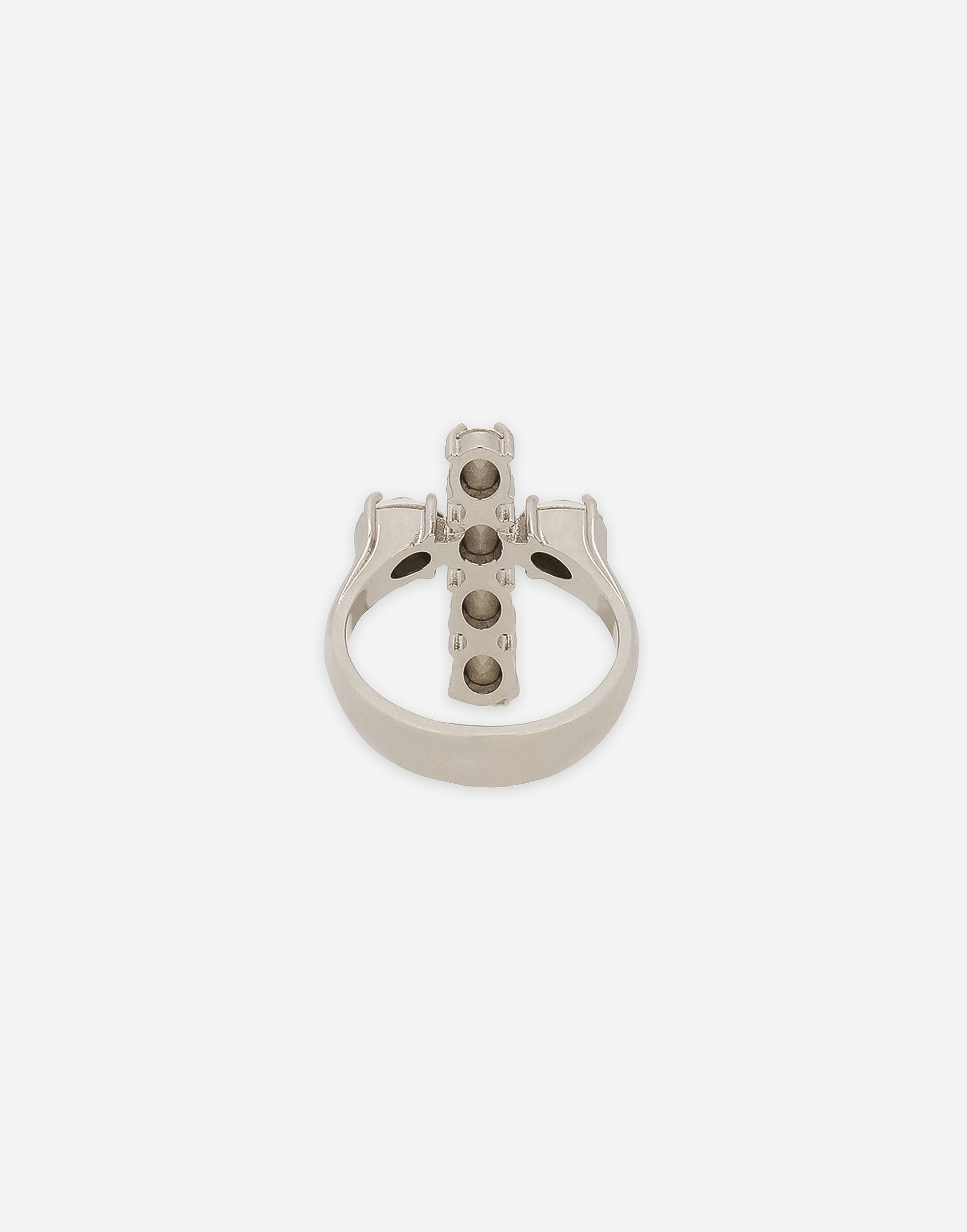 クリスタルのウィメンズ Ring with rhinestone-detailed cross