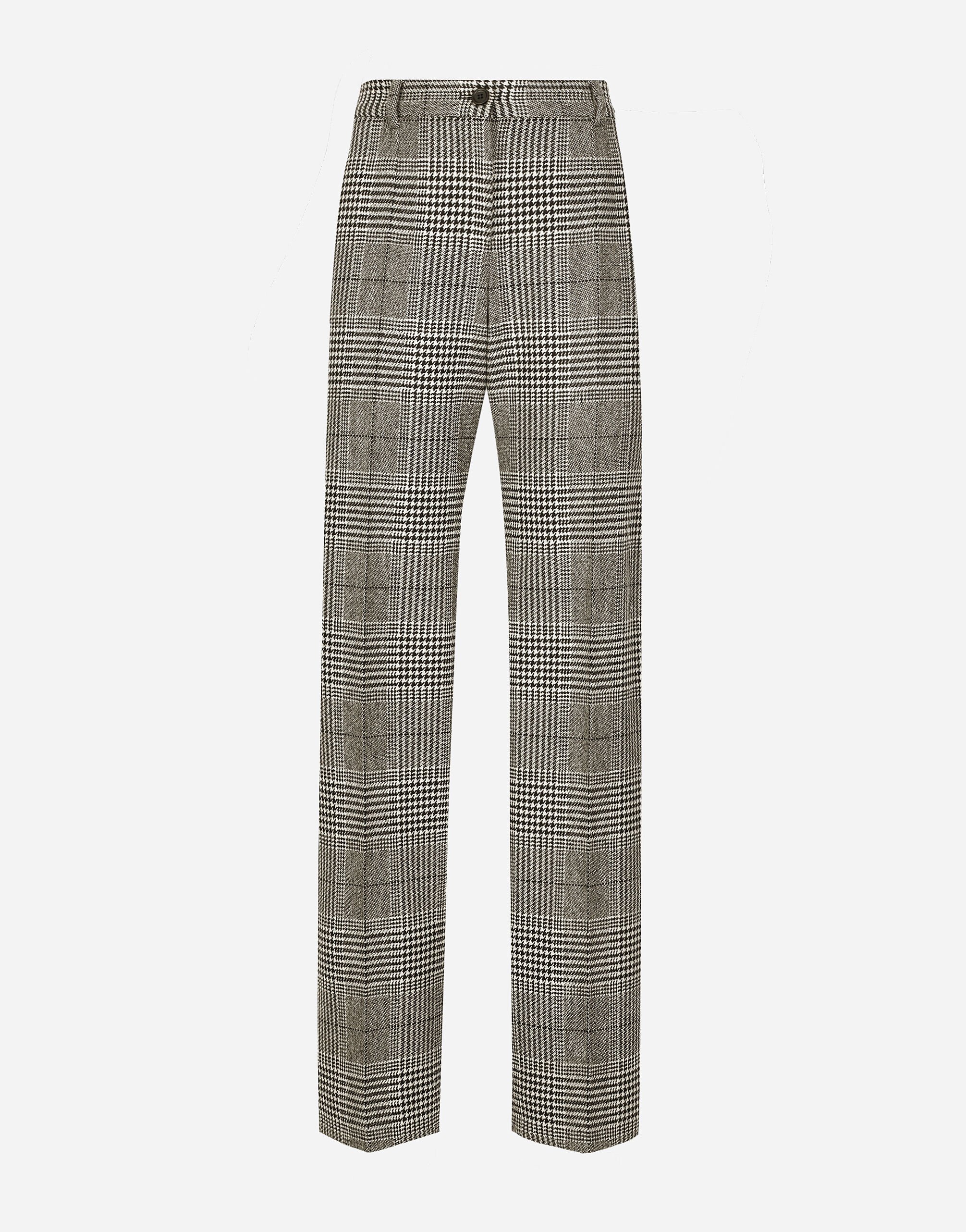 ${brand} Pantalon patte d’éph en prince de Galles ${colorDescription} ${masterID}