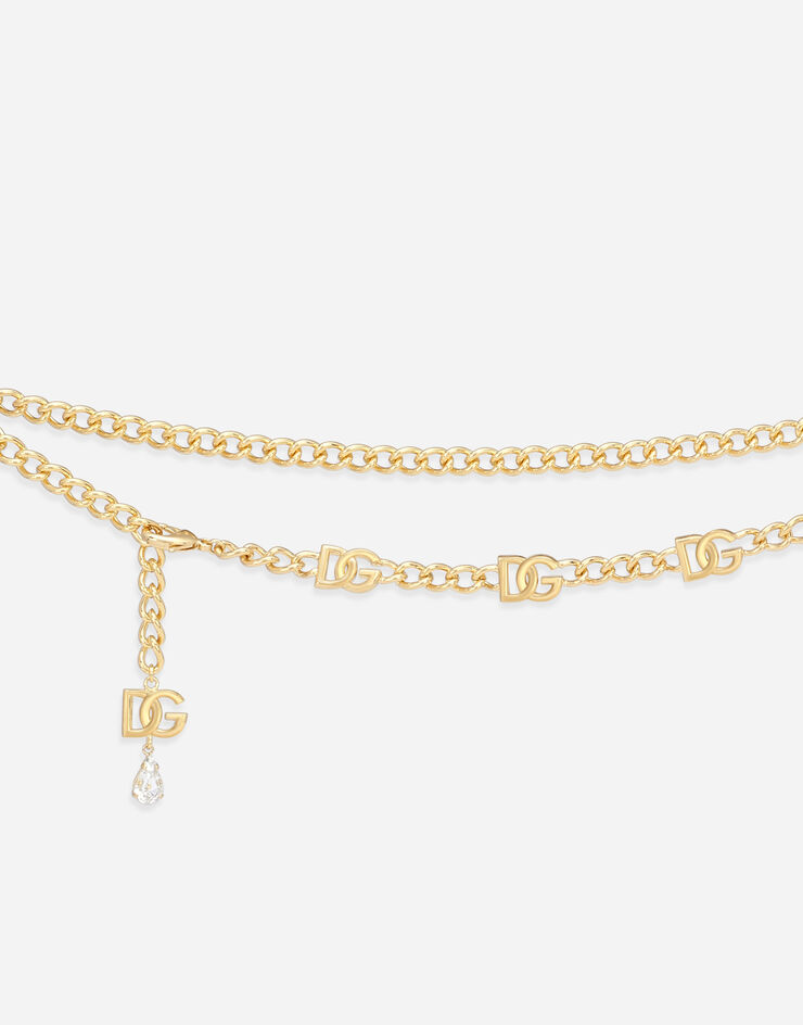 Dolce & Gabbana Chain belt with DG charms Gold WLN6J1W1111