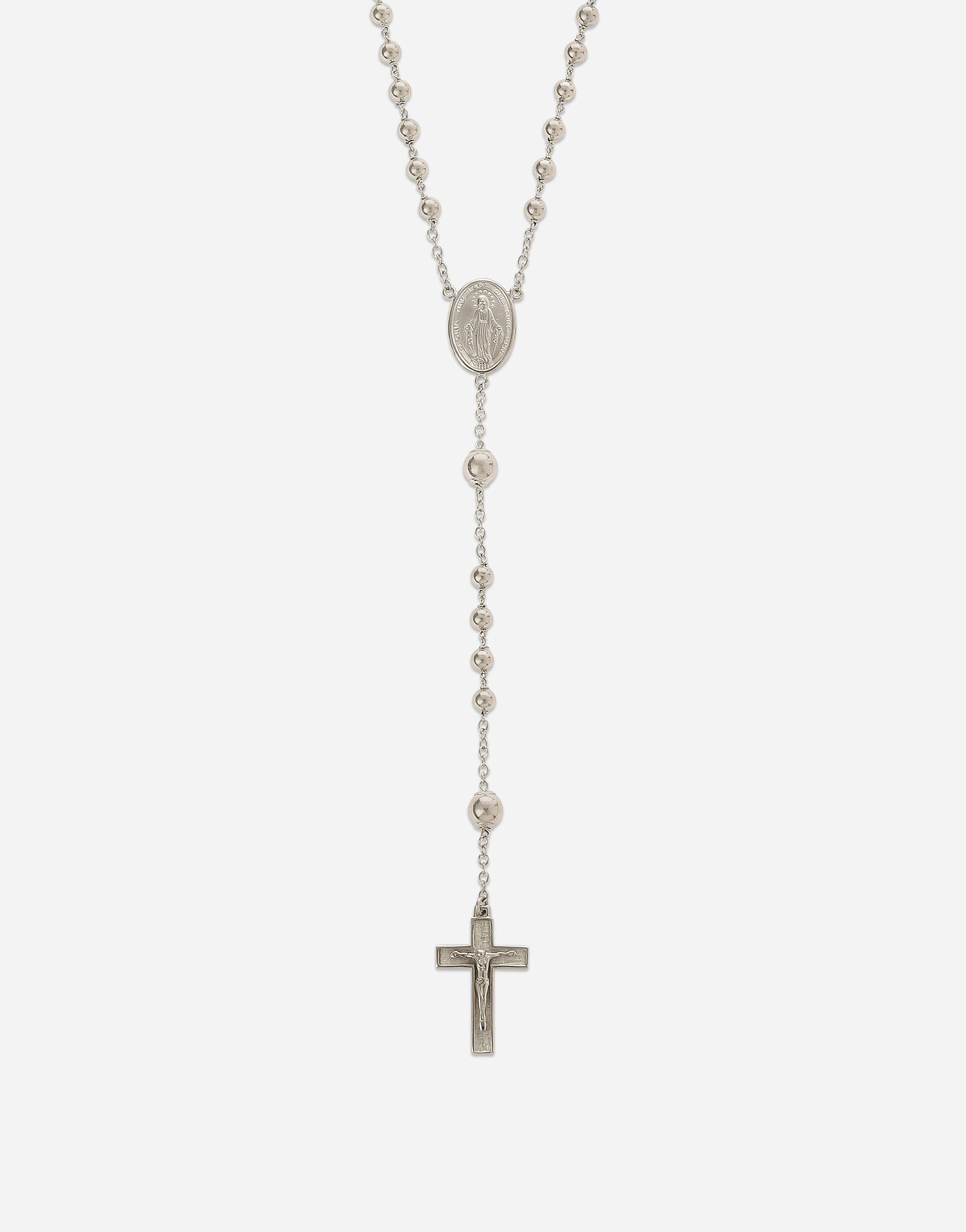 Rosary necklace clearance white gold