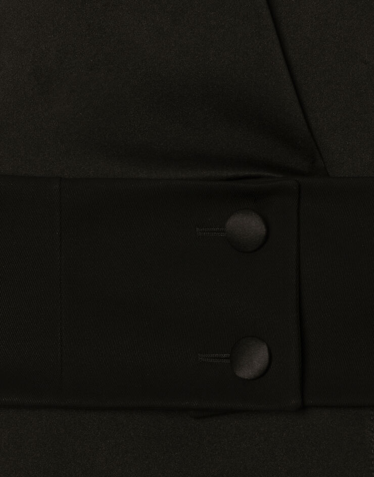 Dolce & Gabbana Double-breasted wool gabardine waistcoat Nero F79DETFU28J