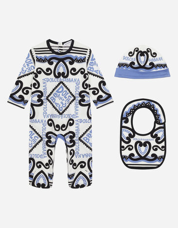 Dolce & Gabbana 3-piece gift set in Marina-print jersey Print L1JO7AG7NVD