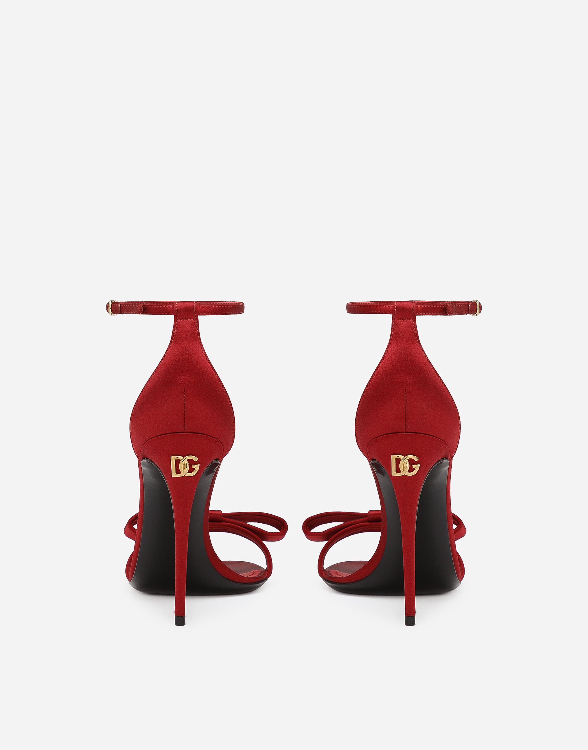 レッドのウィメンズ Satin sandals | Dolce&Gabbana®