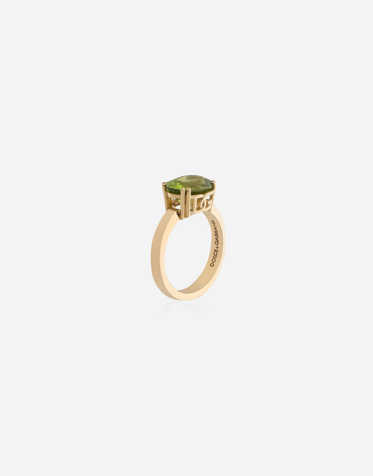 Dolce & Gabbana Anna ring in yellow gold 18Kt and peridots золотой WRQA5GWPE01