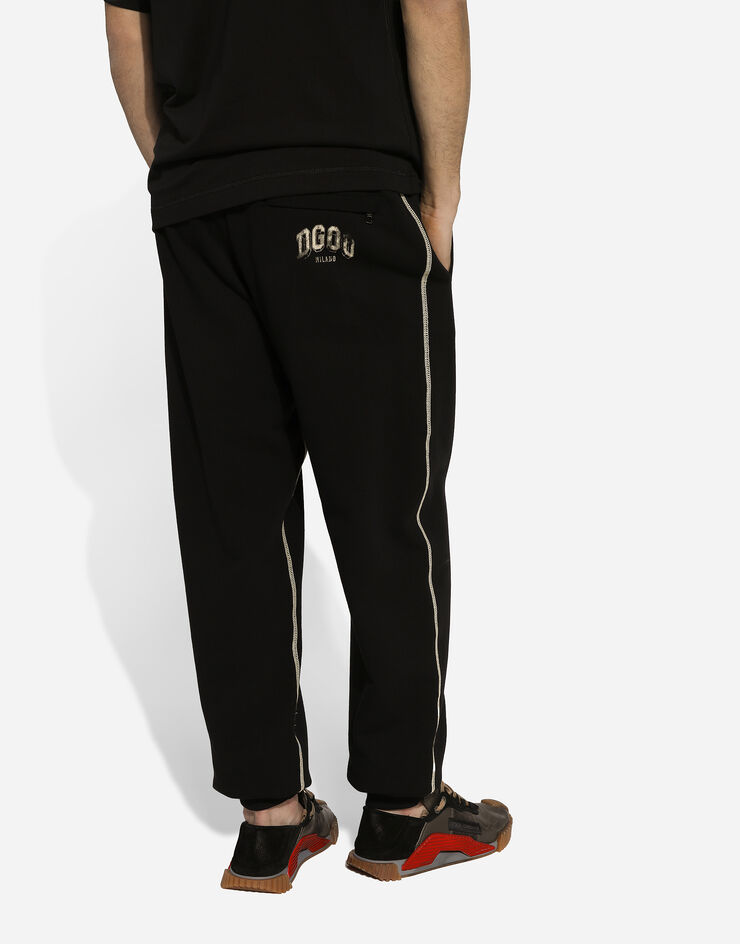 Dolce & Gabbana Jogging pants with heraldic DG logo Black GV3CXTG7NQD