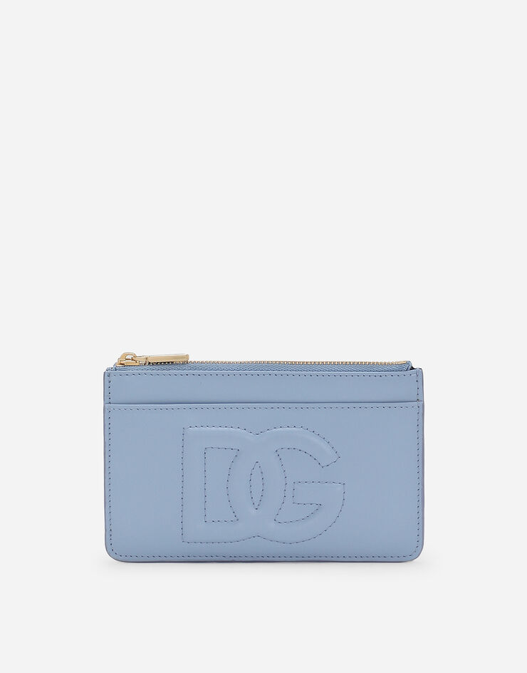 Dolce & Gabbana Medium DG Logo card holder Light Blue BI1261AG081