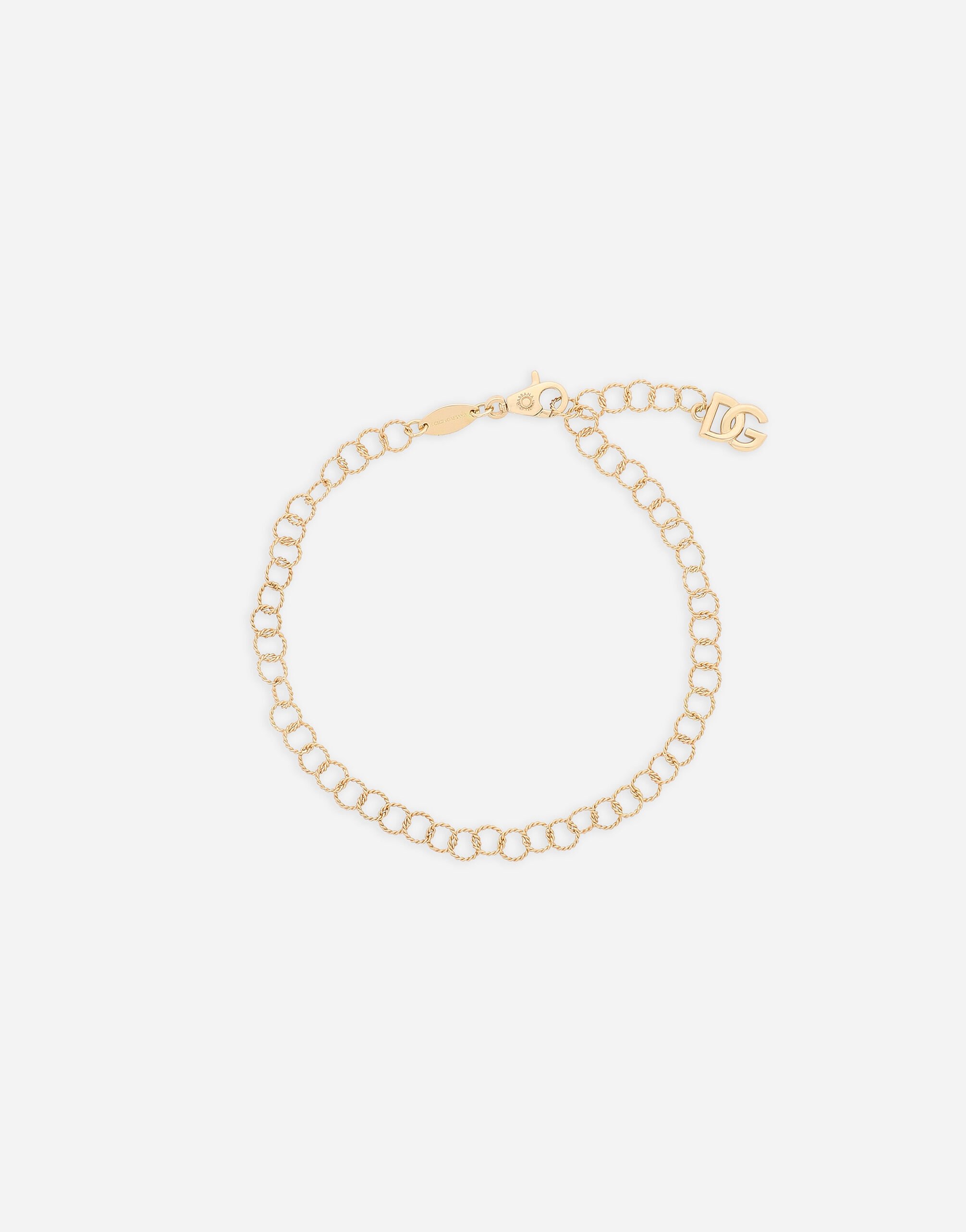 ${brand} Link bracelet in 18k yellow gold and twisted wire ${colorDescription} ${masterID}