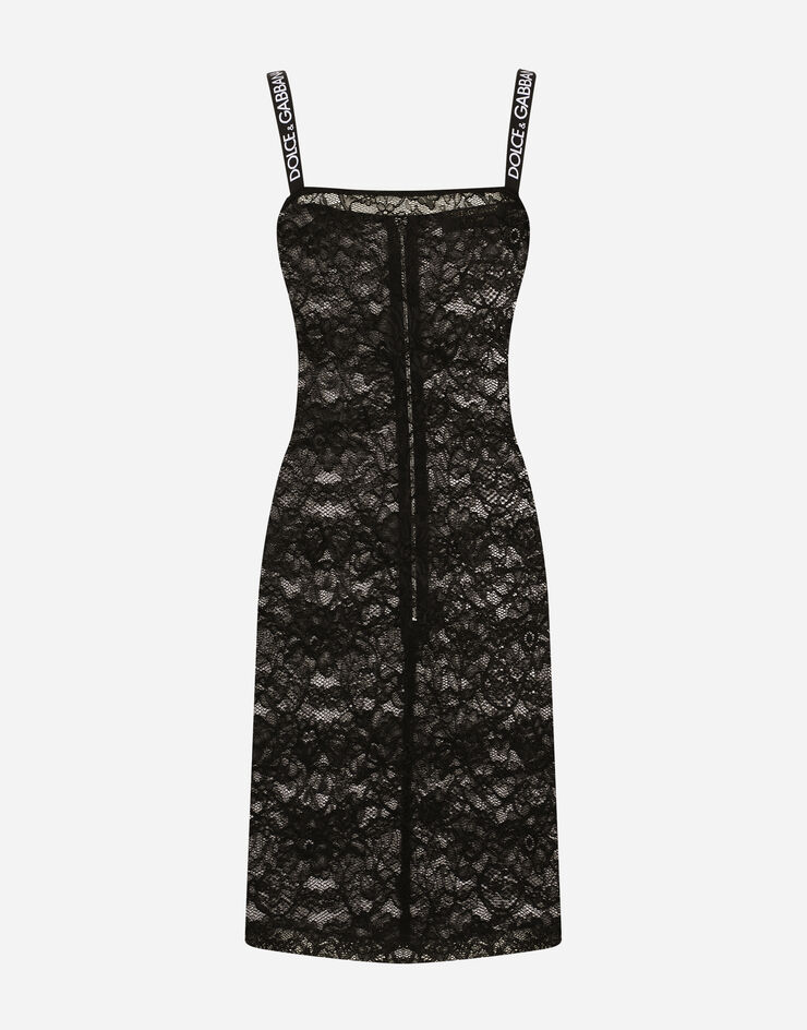 Dolce & Gabbana Short lace dress Noir F6CJSTFLRFE