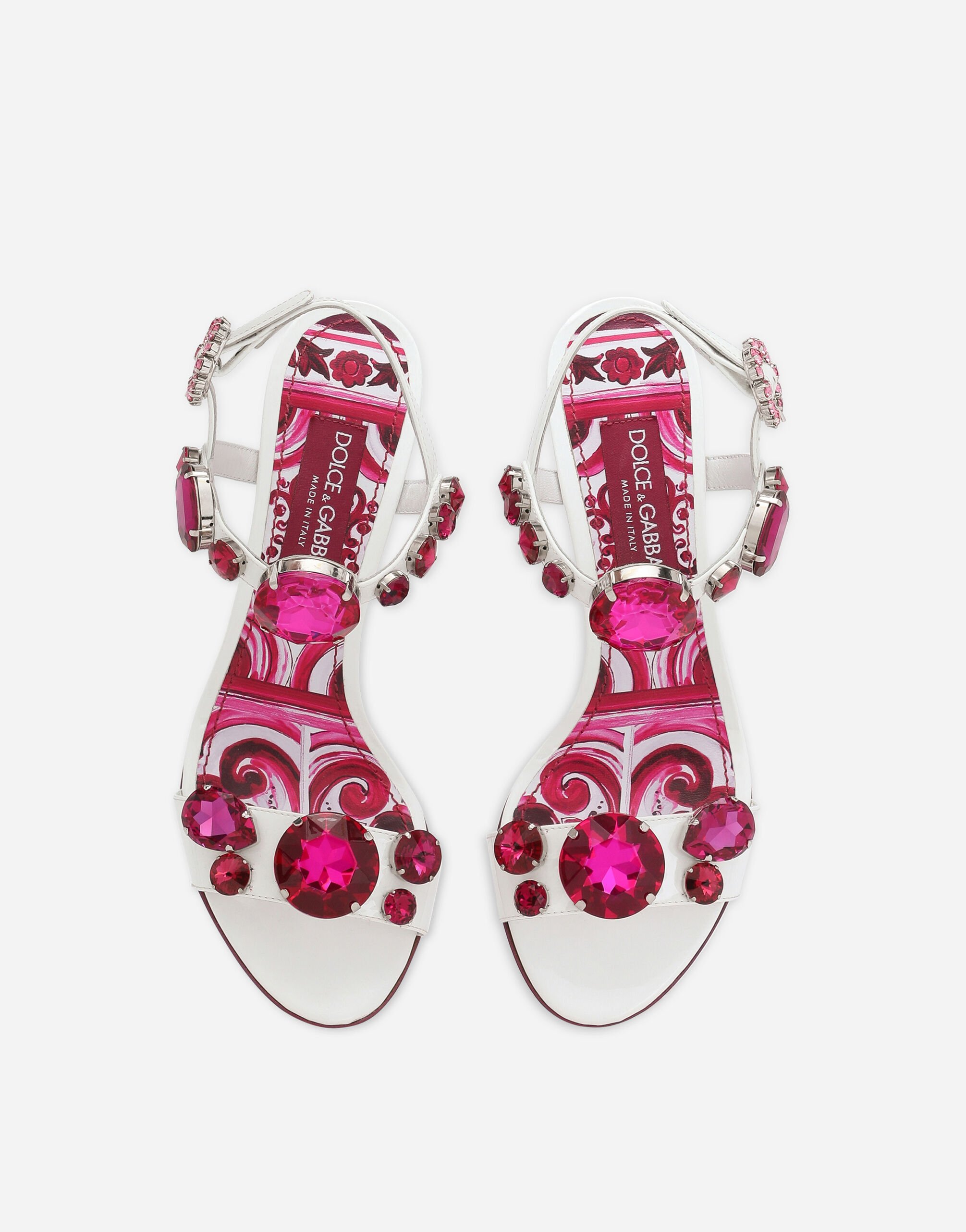 DOLCE & GABBANA Embellished satin sandals – Shoes Post