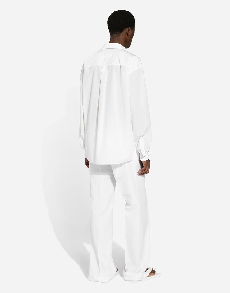 Dolce & Gabbana Camicia over in cotone Bianco G5LI3TFU5T9