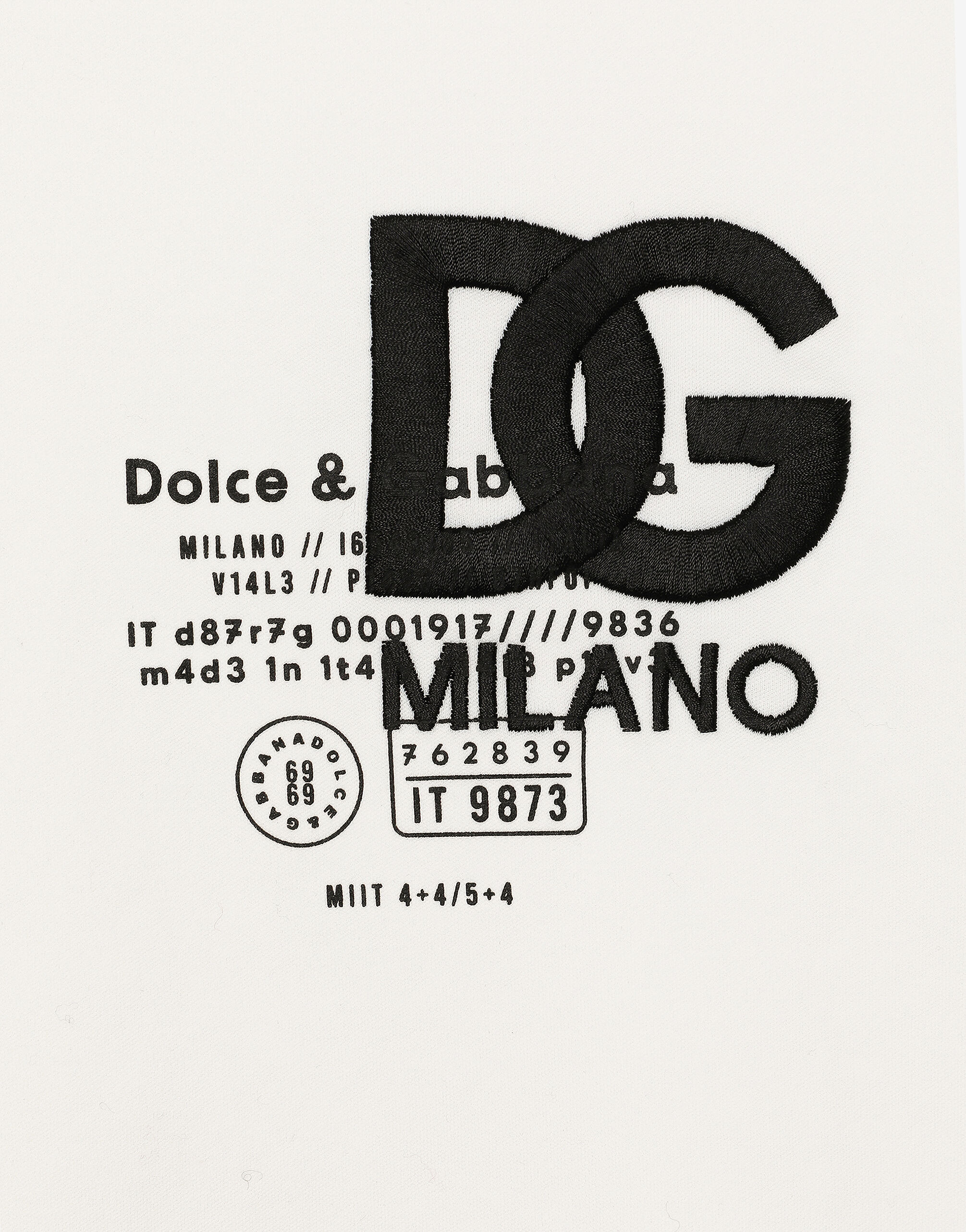 DOLCE&GABBANA ミラノ&DGロゴプリント コットン Tシャツ-