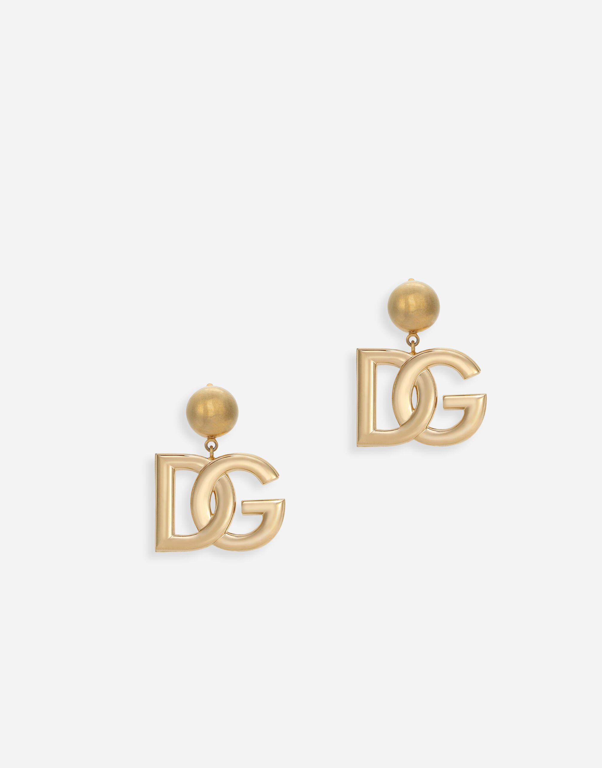 Dolce & Gabbana أقراط أذن بمشبك وشعار DG ذهبي WNN6P3W1111
