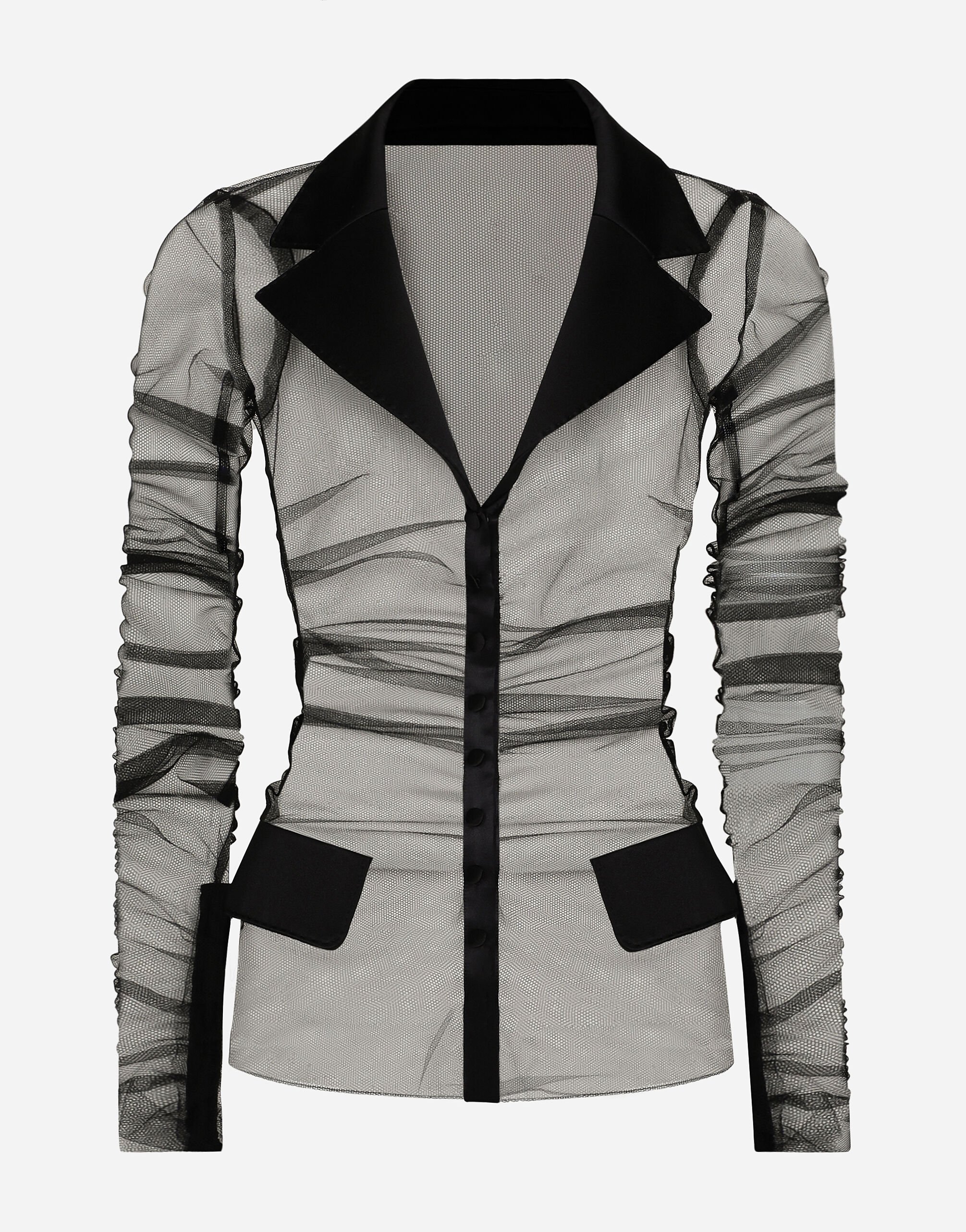 Dolce & Gabbana Tulle jacket with satin details Print F6DAOTFS8C3