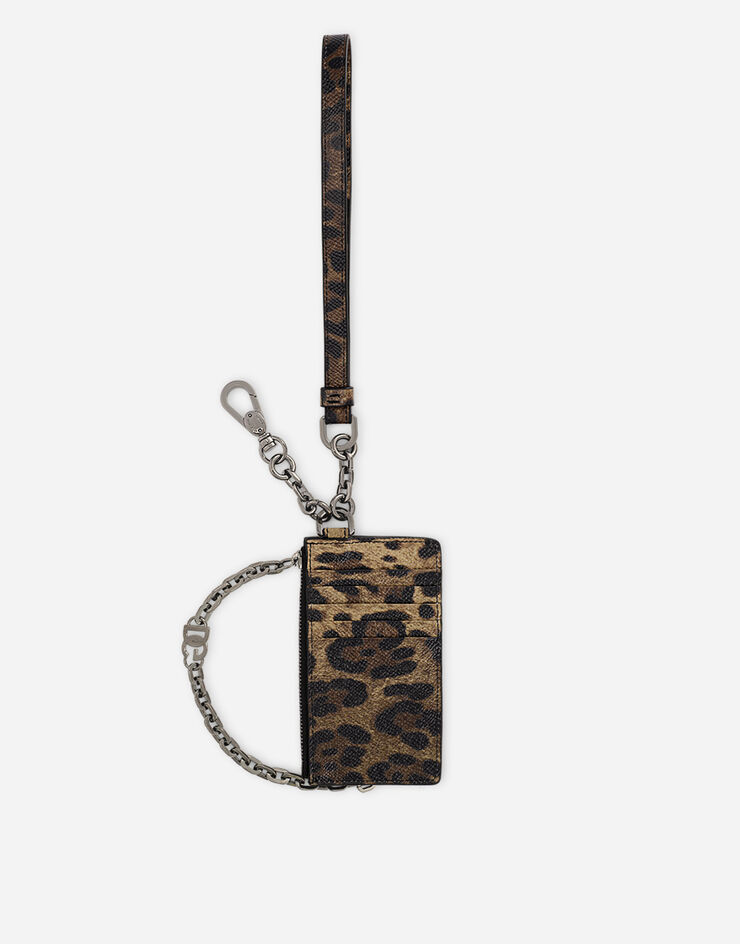 Dolce & Gabbana Kartenetui aus Dauphine-Kalbsleder Leoprint Mehrfarbig BP2524AO967