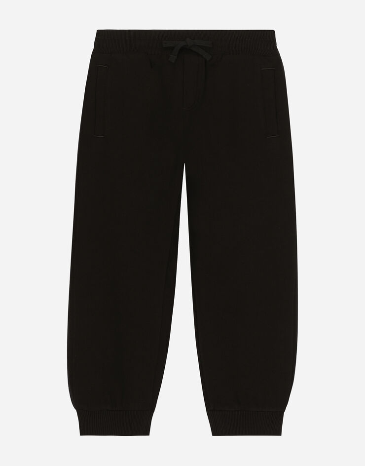 Dolce & Gabbana Jersey jogging pants with DG logo Black L4JPT0G7N4O