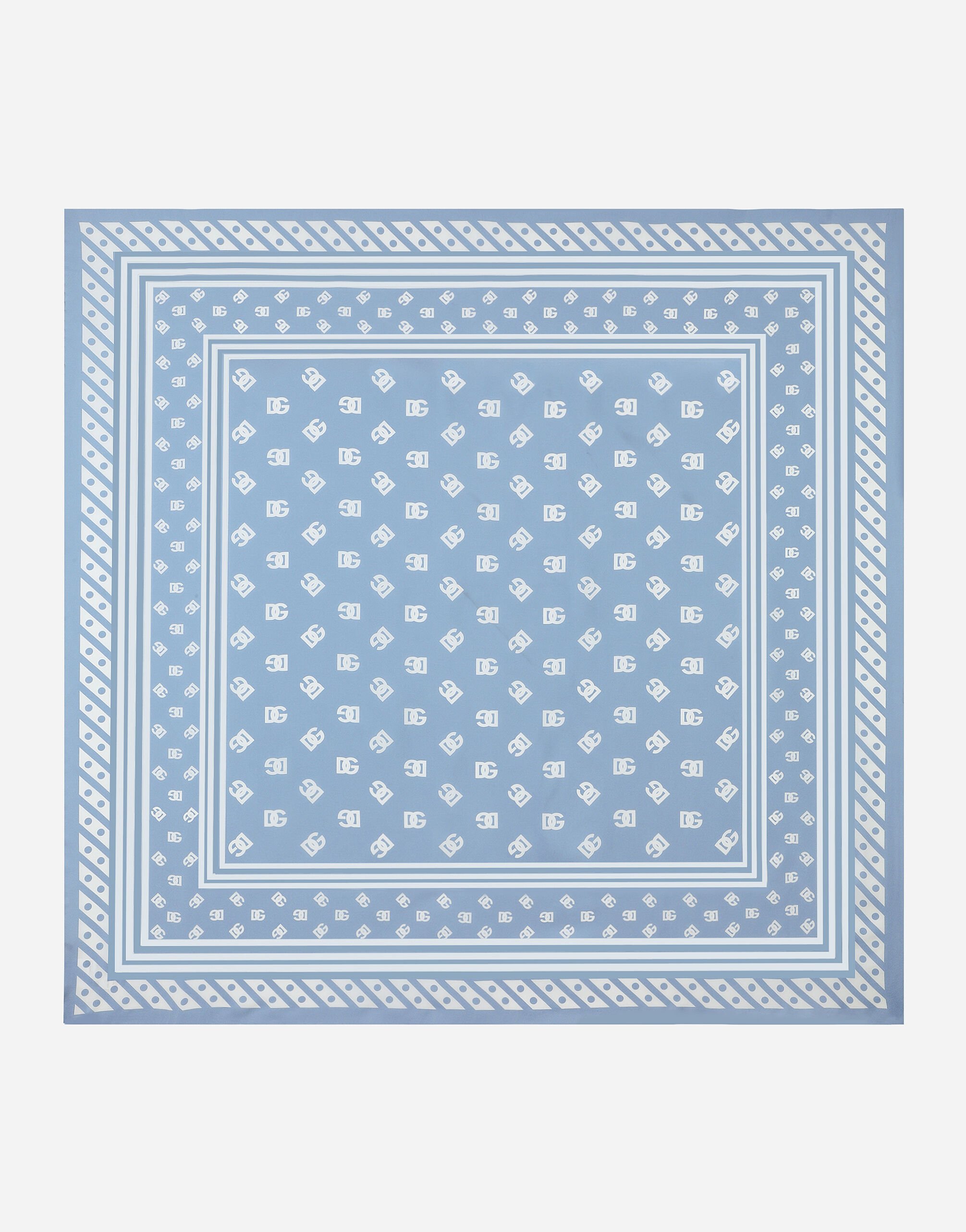 ${brand} Silk twill foulard with all-over DG logo print (90x90) ${colorDescription} ${masterID}