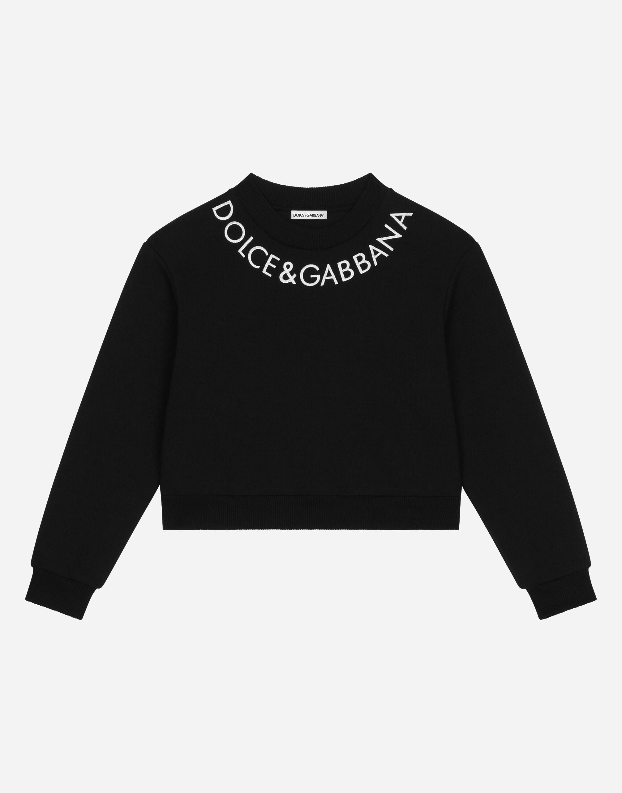 Dolce & Gabbana Jersey sweatshirt with Dolce&Gabbana logo Multicolor L5JTNSG7NRH